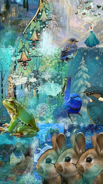 Tre harer i eventyrskog av Main Liz Vogt